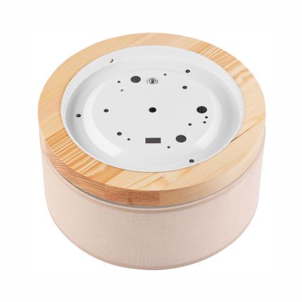 Brilagi - LED Deckenleuchte BELLADONNA 1xE27/15W/230V Ø 30 cm Beige/Kiefer