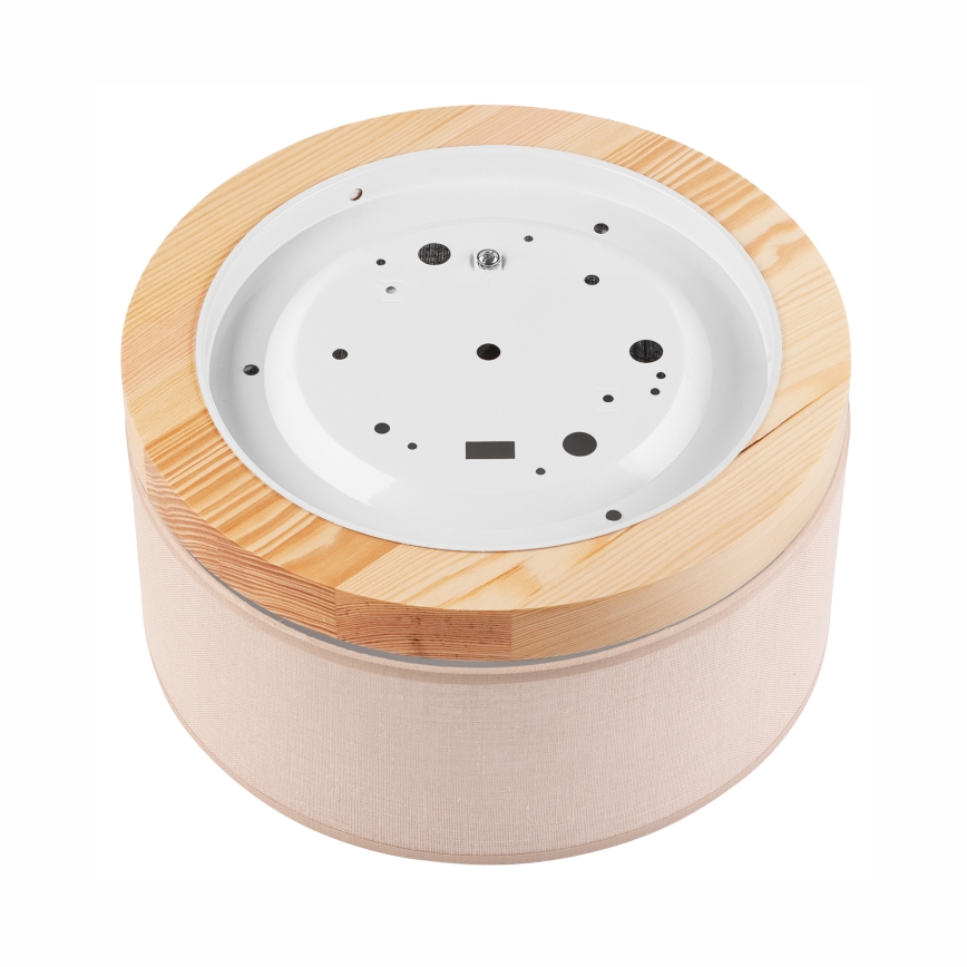 Brilagi - LED Deckenleuchte BELLADONNA 1xE27/15W/230V Ø 30 cm Beige/Kiefer