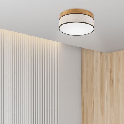 Brilagi - LED-Deckenleuchte BELLADONNA LED/20W/230V Ø 30 cm Creme/Eiche