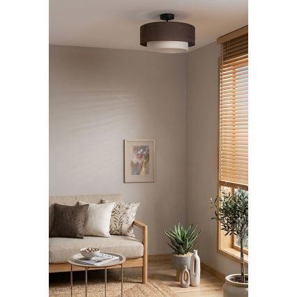 Brilagi - LED-Deckenleuchte BOHO ECO 1x E27/10W/230V Ø 40 cm braun/creme