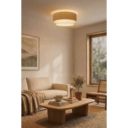 Brilagi - LED-Deckenleuchte BOHO ECO 1xE27/10W/230V Ø 40 cm beige/creme