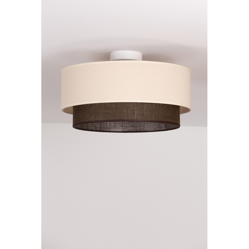Brilagi - LED-Deckenleuchte BOHO STYLE 1xE27/15W/230V Ø 40 cm creme/braun