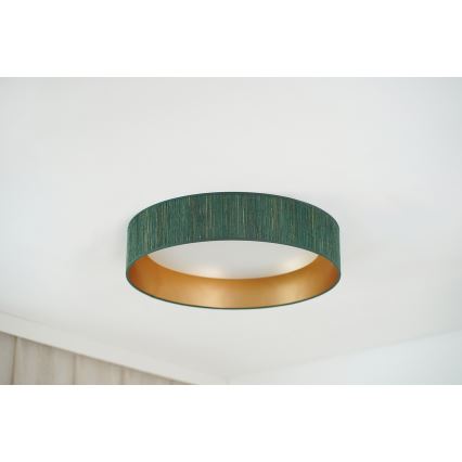 Brilagi - LED-Deckenleuchte BOSTON ROLLER LED/24W/230V d 45 cm Stroh grün/golden