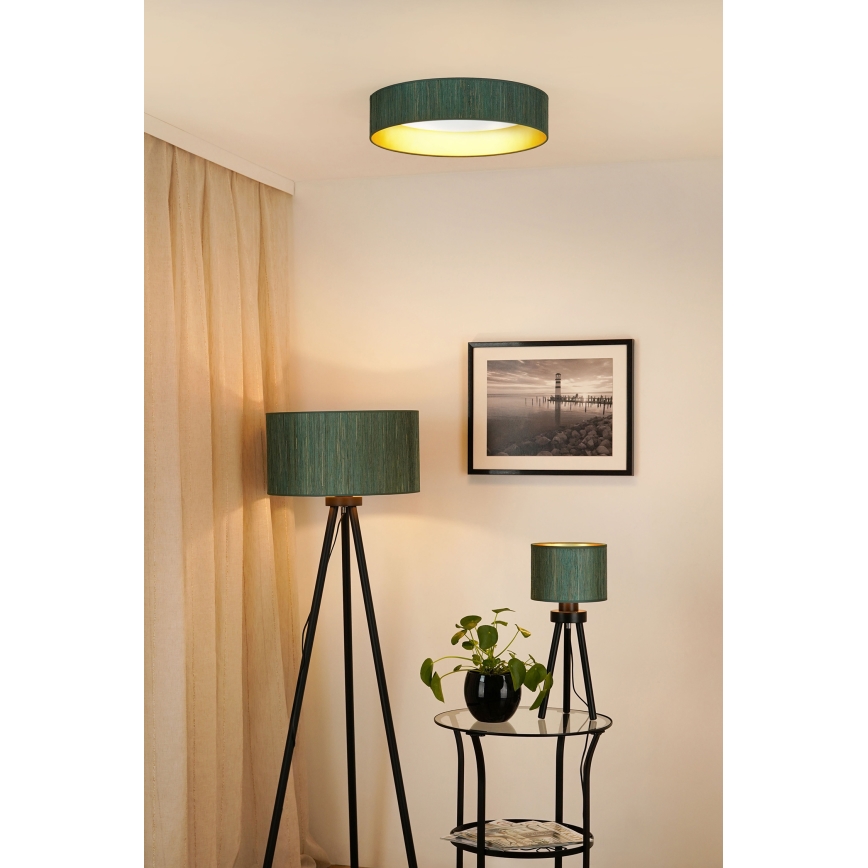 Brilagi - LED-Deckenleuchte BOSTON ROLLER LED/24W/230V d 45 cm Stroh grün/golden
