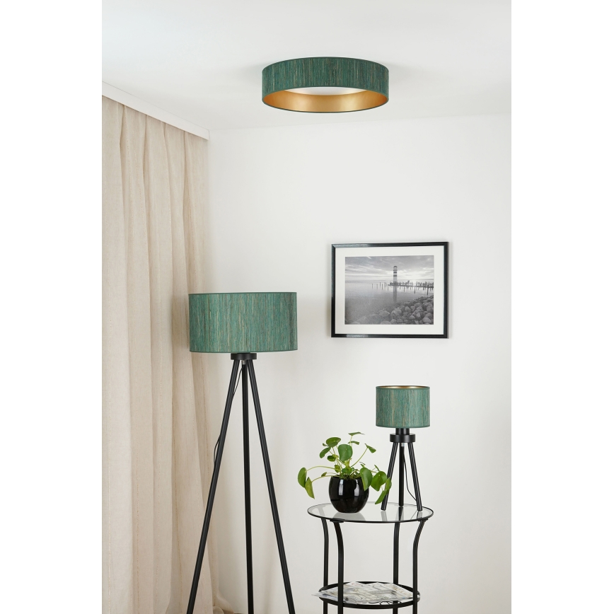 Brilagi - LED-Deckenleuchte BOSTON ROLLER LED/24W/230V d 45 cm Stroh grün/golden