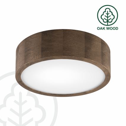 Brilagi - LED-Deckenleuchte CARVALHO 1xE27/15W/230V Eiche/Nussbaum Ø 27 cm
