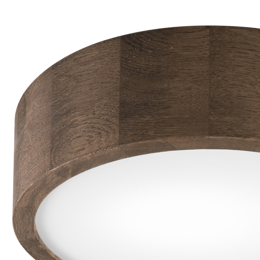 Brilagi - LED-Deckenleuchte CARVALHO 1xE27/15W/230V Eiche/Nussbaum Ø 27 cm