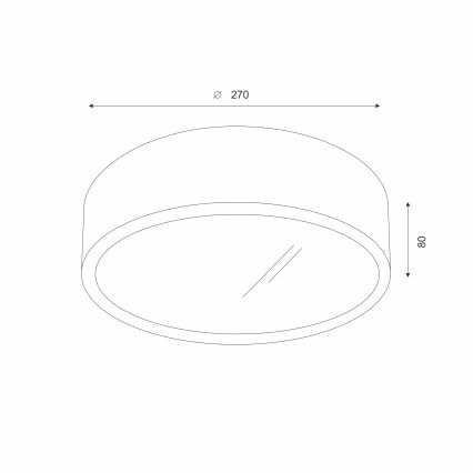 Brilagi - LED Deckenleuchte CARVALHO 1xE27/60W/230V Eiche-Kirsche Ø 27 cm