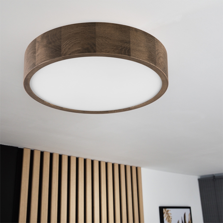 Brilagi - LED-Deckenleuchte CARVALHO 2xE27/15W/230V Eiche/Nussbaum Ø 37 cm