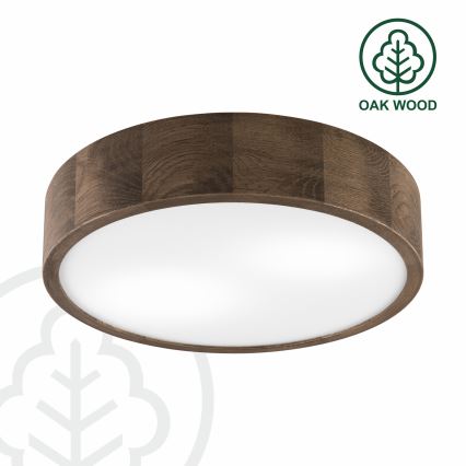 Brilagi - LED-Deckenleuchte CARVALHO 2xE27/15W/230V Eiche/Nussbaum Ø 37 cm