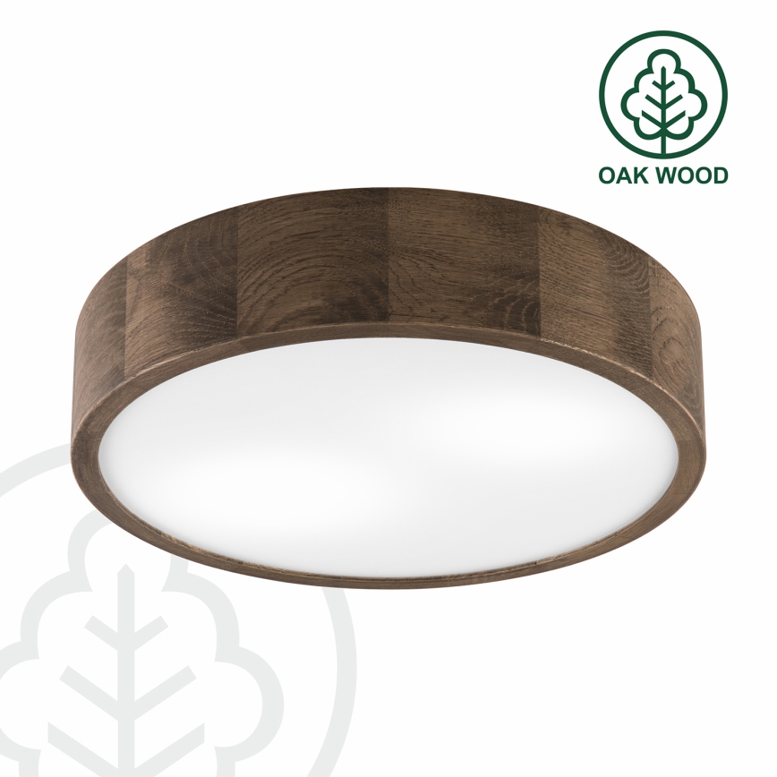 Brilagi - LED-Deckenleuchte CARVALHO 2xE27/15W/230V Eiche/Nussbaum Ø 37 cm