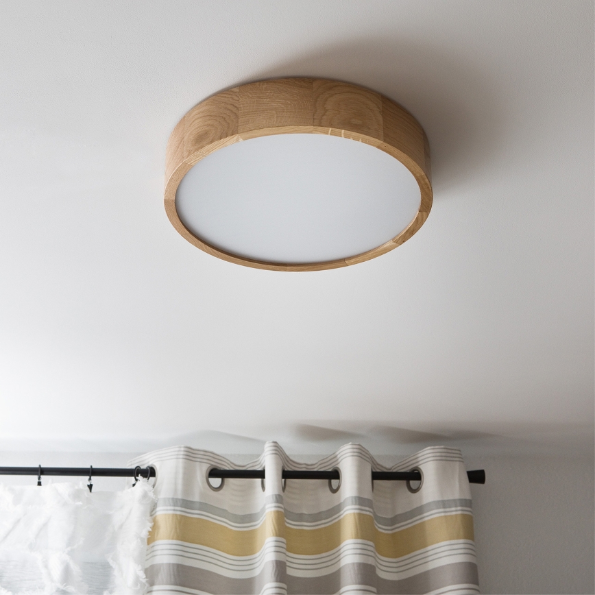 Brilagi - LED-Deckenleuchte CARVALHO 2xE27/15W/230V Eiche Ø 37,5 cm