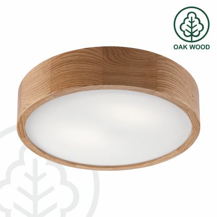 Brilagi - LED-Deckenleuchte CARVALHO 2xE27/60W/230V Eiche d 37,5 cm