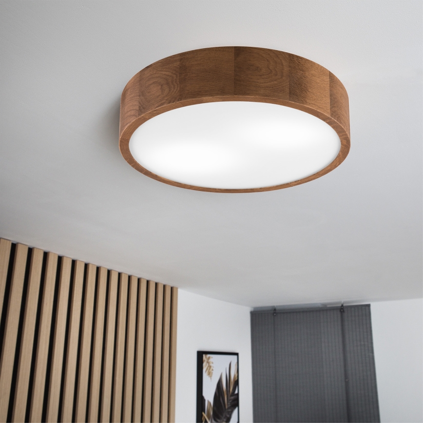 Brilagi - LED Deckenleuchte CARVALHO 2xE27/60W/230V Eiche-Kirsche Ø 37 cm