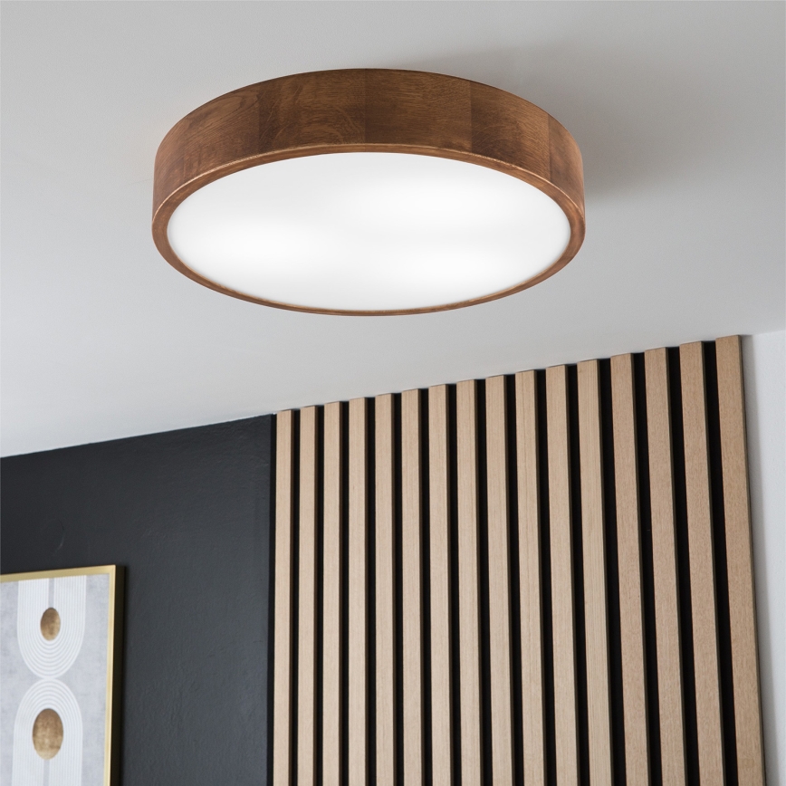 Brilagi - LED-Deckenleuchte CARVALHO 3xE27/15W/230V Eiche-Kirsche Ø 47 cm