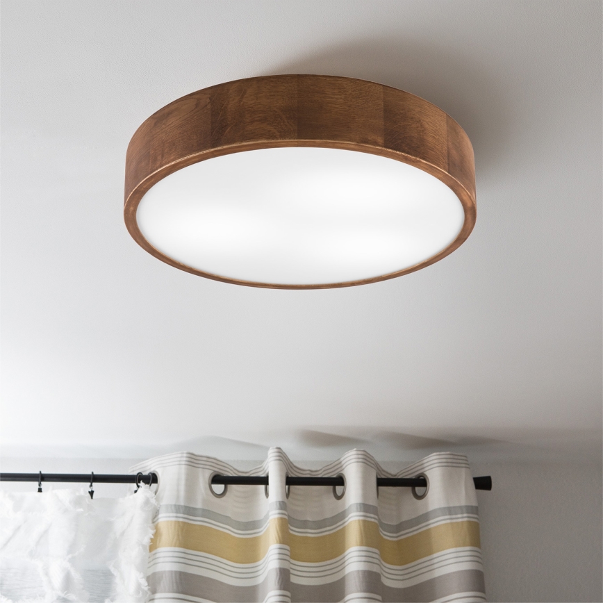 Brilagi - LED-Deckenleuchte CARVALHO 3xE27/15W/230V Eiche-Kirsche Ø 47 cm