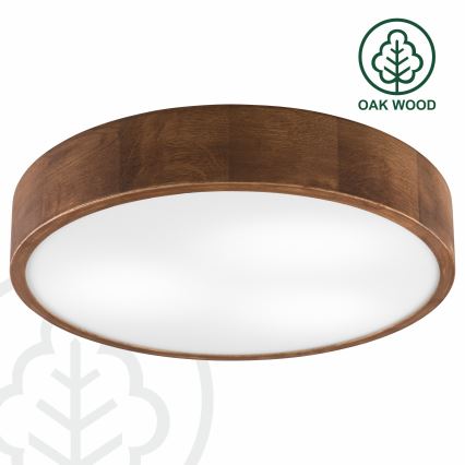 Brilagi - LED-Deckenleuchte CARVALHO 3xE27/15W/230V Eiche-Kirsche Ø 47 cm