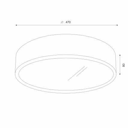 Brilagi - LED-Deckenleuchte CARVALHO 3xE27/15W/230V Eiche-Kirsche Ø 47 cm
