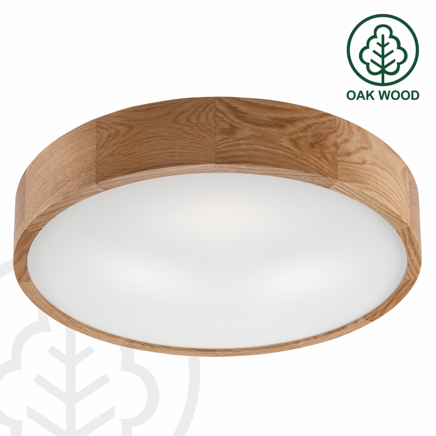 Brilagi - LED Deckenleuchte CARVALHO 3xE27/15W/230V Eiche Ø 47,5 cm