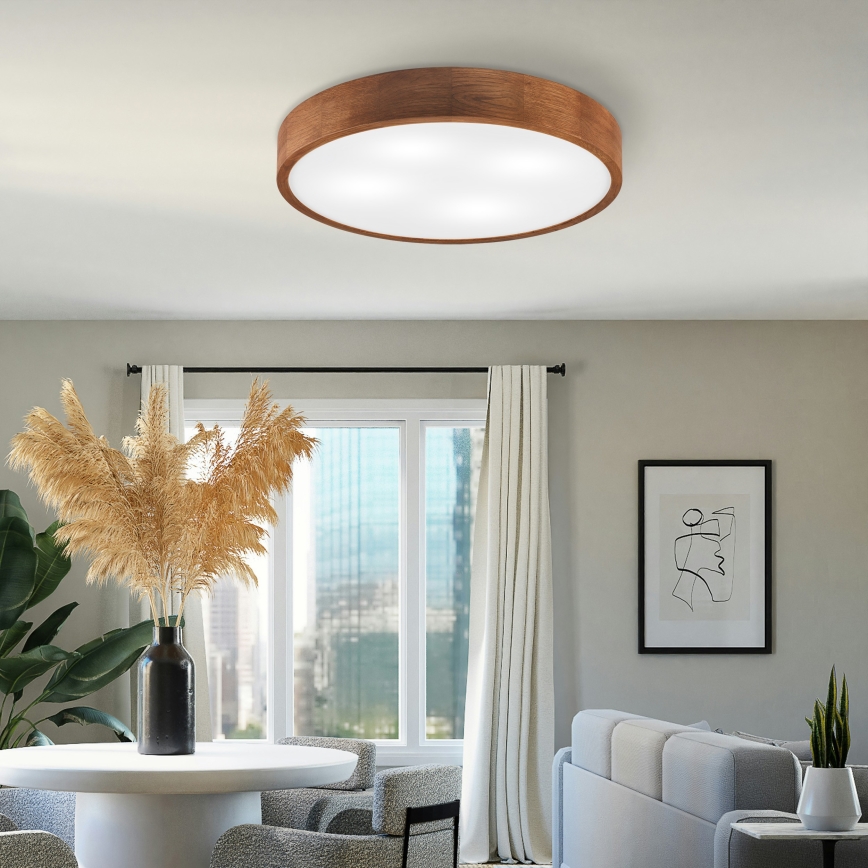 Brilagi - LED Deckenleuchte CARVALHO 4xE27/60W/230V Eiche Kirschbaum Ø 57,5 cm