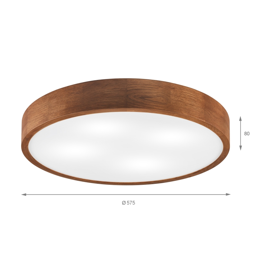 Brilagi - LED Deckenleuchte CARVALHO 4xE27/60W/230V Eiche Kirschbaum Ø 57,5 cm