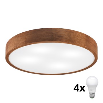 Brilagi - LED-Deckenleuchte CARVALHO 4xE27/60W/230V Eiche/Kirsche Ø 57,5 cm