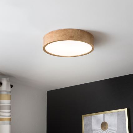 Brilagi - LED-Deckenleuchte CARVALHO LED/36W/230V Eiche Ø 37,5 cm