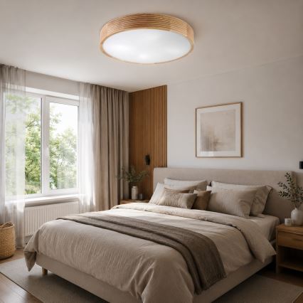Brilagi - LED Deckenleuchte CARVALHO MODERN 4xE27/60W/230V Eiche Ø 57,5 cm