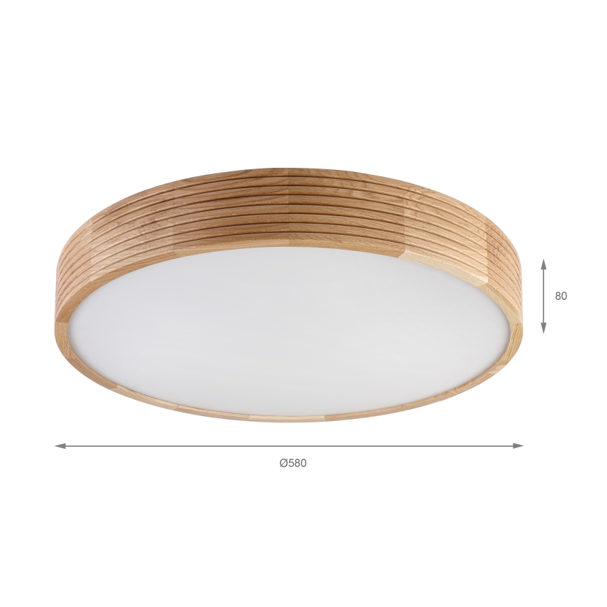 Brilagi - LED Deckenleuchte CARVALHO MODERN 4xE27/60W/230V Eiche Ø 57,5 cm