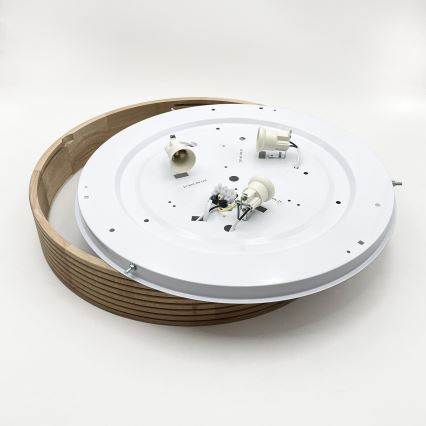 Brilagi - LED-Deckenleuchte CARVALHO MODERN SLIM 3xE27/60W/230V Ø 47,5 cm Eiche