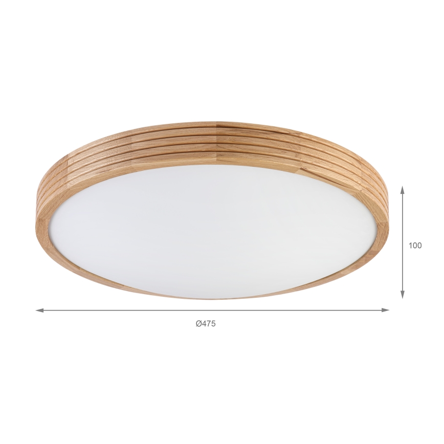 Brilagi - LED-Deckenleuchte CARVALHO MODERN SLIM 3xE27/60W/230V Ø 47,5 cm Eiche