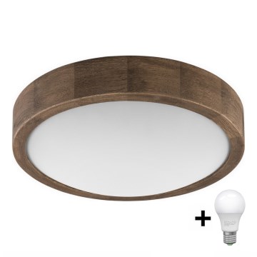 Brilagi - LED-Deckenleuchte CARVALHO SLIM 1xE27/60W/230V Eiche d 27 cm