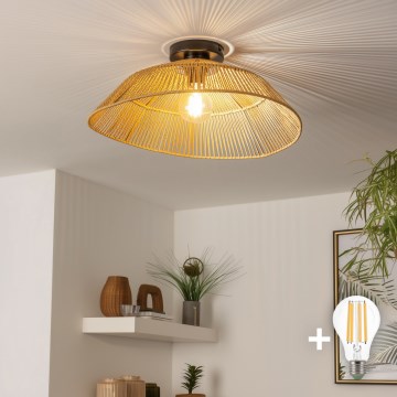 Brilagi - LED-Deckenleuchte CERIA BOHO 1xE27/40W/230V Ø 50 cm braun