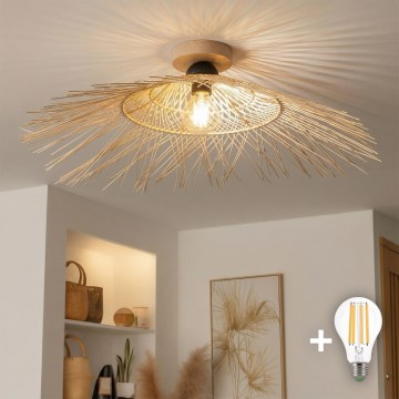 Brilagi - LED-Deckenleuchte CERIA BOHO 1xE27/40W/230V Ø 70 cm Bambus/Eiche