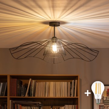 Brilagi - LED-Deckenleuchte CERIA WIRE 1xE27/60W/230V, Ø 80 cm, schwarz