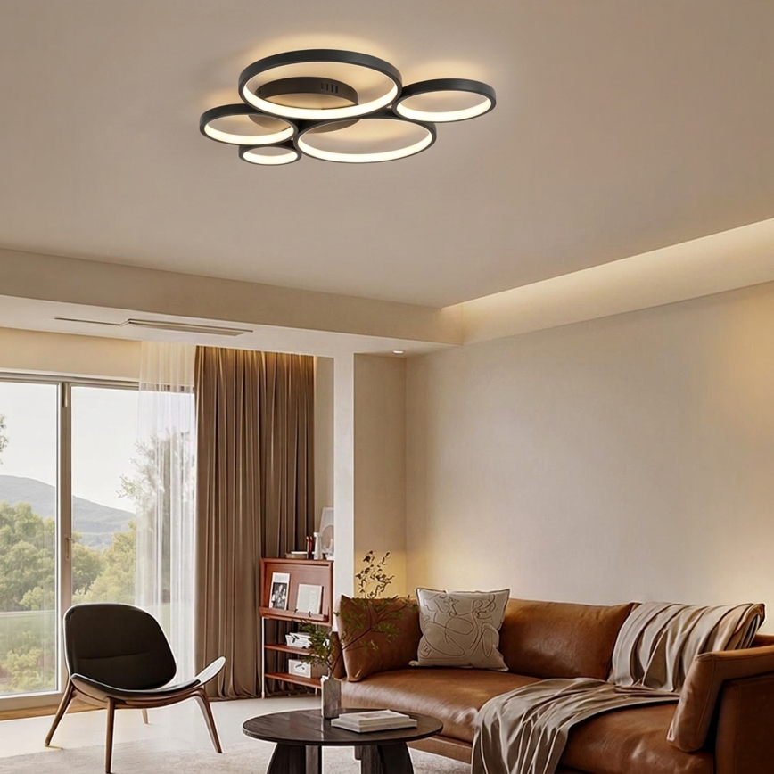 Brilagi - LED-Deckenleuchte ECHO LED/60W/230V 4000K 50x57 cm schwarz