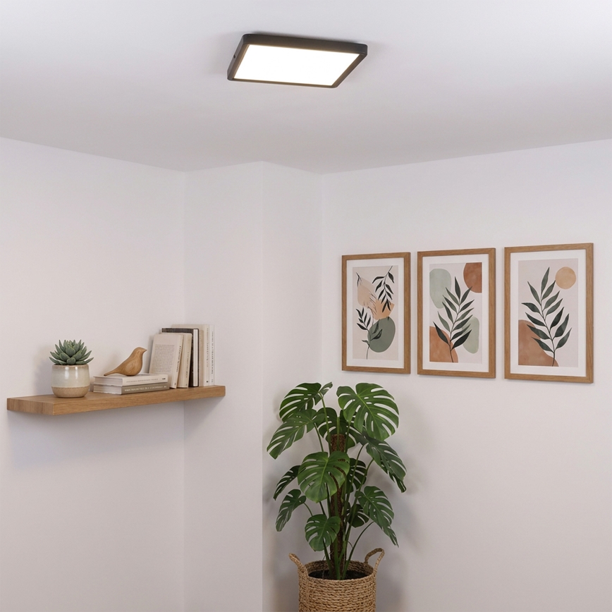 Brilagi - LED Deckenleuchte ESTELA SQUARE LED/24W/230V 31x31 cm schwarz