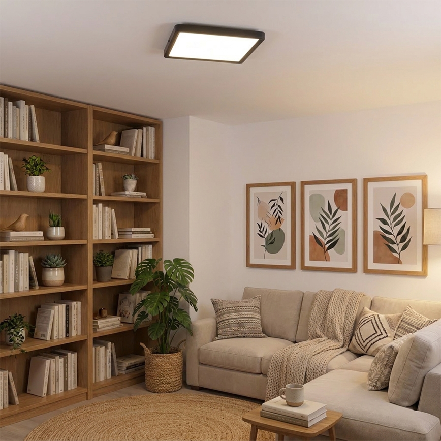 Brilagi - LED Deckenleuchte ESTELA SQUARE LED/24W/230V 31x31 cm schwarz