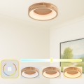Brilagi - LED-Deckenleuchte FALCON WOOD, 30 W, 230 V, 3000/4000/6000 K, Ø 45 cm, Holz