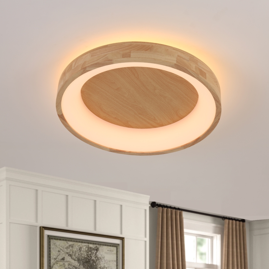 Brilagi - LED-Deckenleuchte FALCON WOOD LED/40W/230V 3000/4000/6000K Ø 60 cm Holz