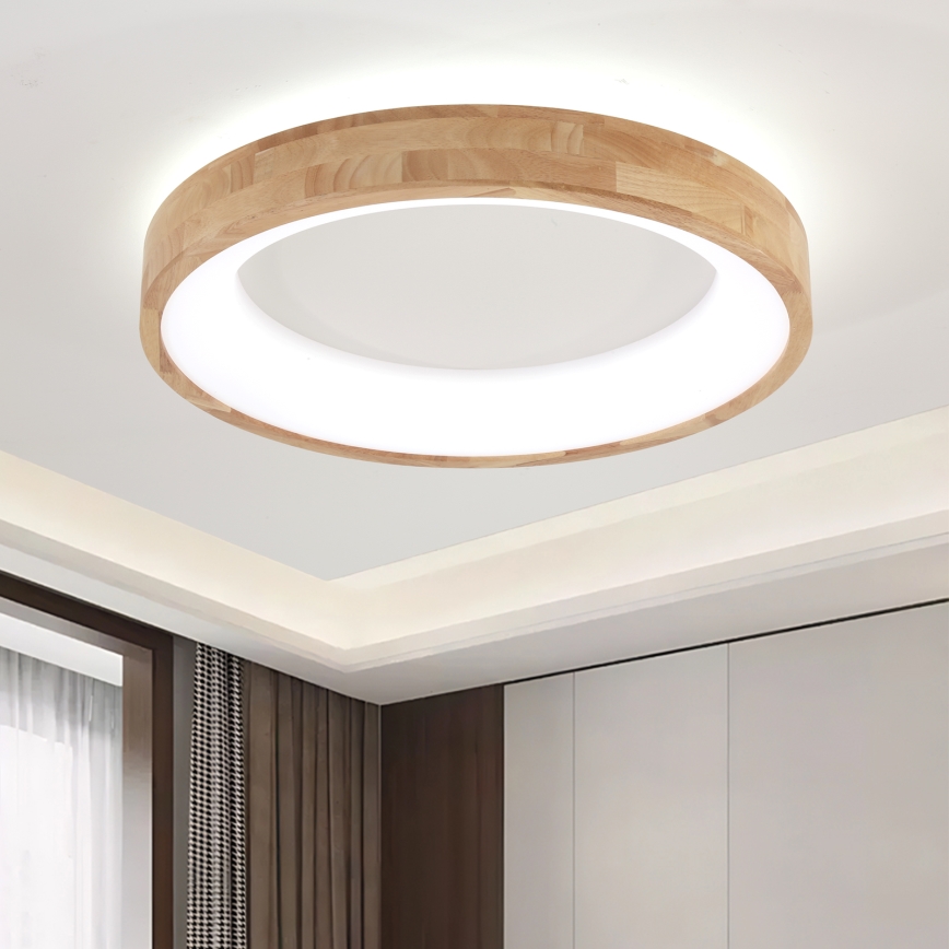 Brilagi - LED-Deckenleuchte FALCON WOOD LED/40W/230V 3000/4000/6000K Ø 60 cm Holz