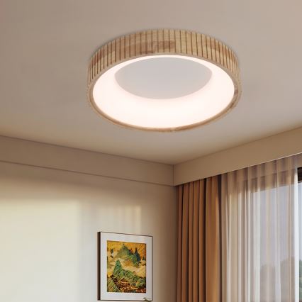 Brilagi - LED-Deckenleuchte FALCON WOOD MODERN LED/30W/230V 3000/4000/6000K Ø 45 cm Holz