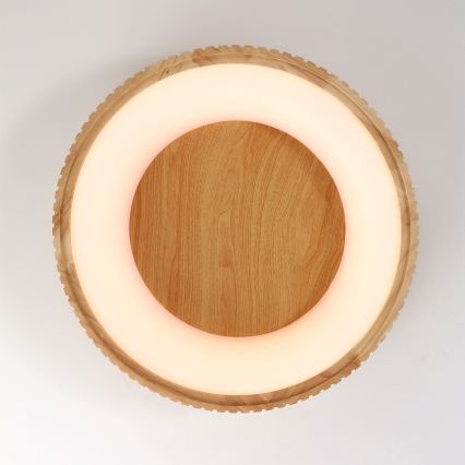 Brilagi - LED-Deckenleuchte FALCON WOOD MODERN, LED/30W/230V, 3000/4000/6000K, Ø 45 cm, Holz