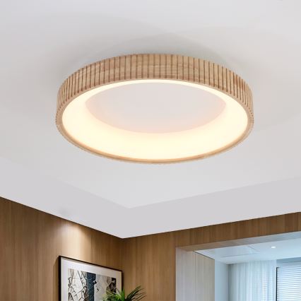 Brilagi - LED-Deckenleuchte FALCON WOOD MODERN LED/40W/230V 3000/4000/6000K Ø 60 cm Holz