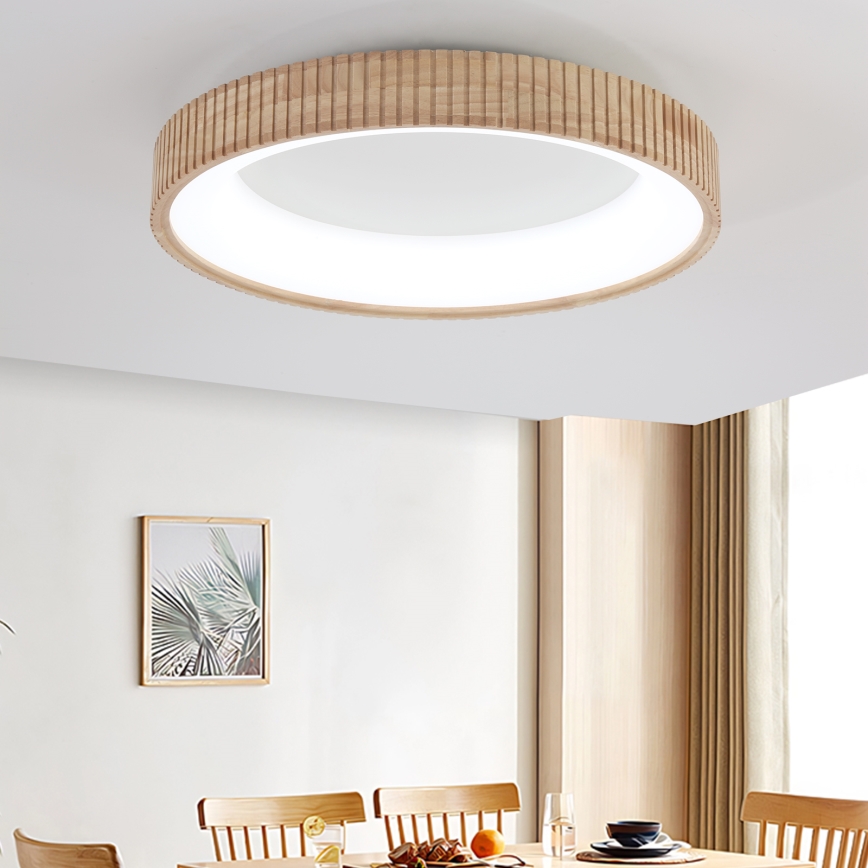 Brilagi - LED-Deckenleuchte FALCON WOOD MODERN LED/40W/230V 3000/4000/6000K Ø 60 cm Holz