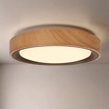 Brilagi - LED-Deckenleuchte FLOCO LED/24W/230V Ø 30 cm Holzdekor/Schwarz