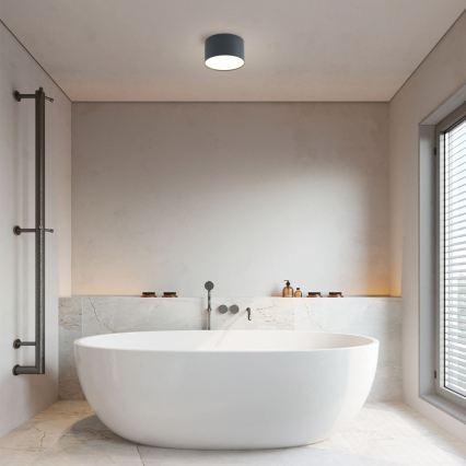 Brilagi - LED-Badezimmer-Deckenleuchte FORIS LED/9W/230V Ø 9 cm Anthrazit IP44 CRI 90