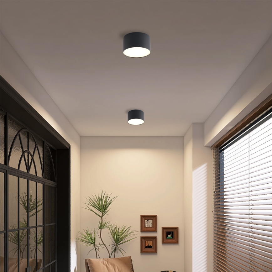 Brilagi - LED-Deckenleuchte für Badezimmer FORIS LED/9W/230V Ø 9 cm schwarz IP44