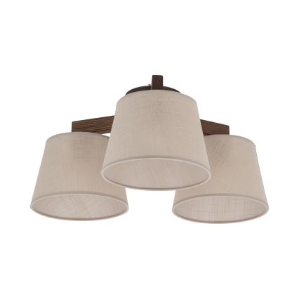 BRILAGI - LED-Deckenleuchte LATTE 3xE27/15W/230V Kiefer/beige