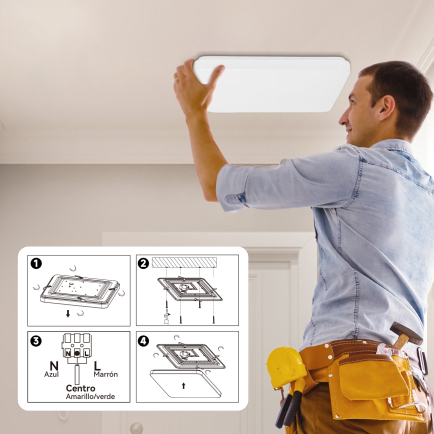 Brilagi - LED-Deckenleuchte MILKY WAY LED/24W/230V 3000K 37x37 cm